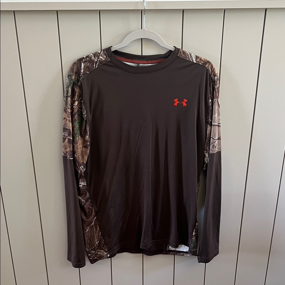 Under Armour Men's Dark Brown Camo Long Sleeve Tee